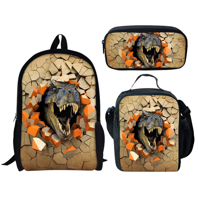 Cartoon Schoolbag Dinosaur Pencil Case