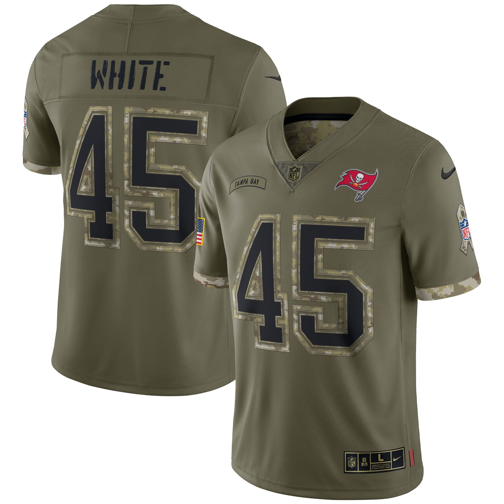 Nike Tampa Bay Buccaneers No9 Matt Gay Olive/Camo Women's Stitched NFL Limited 2017 Salute To Service Jersey