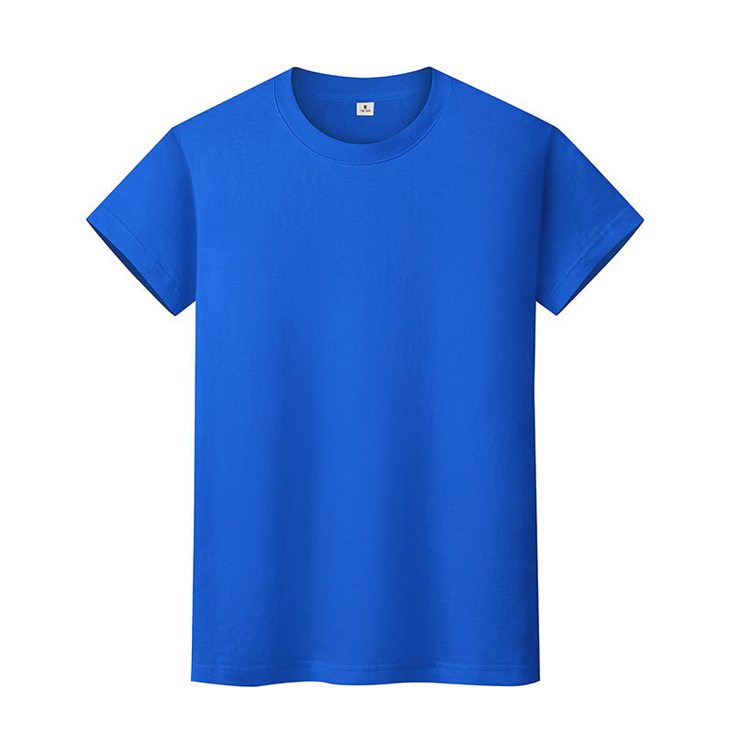 2023 Sapphire Blue Cotton Short Sleeved Cultural Shirt 23