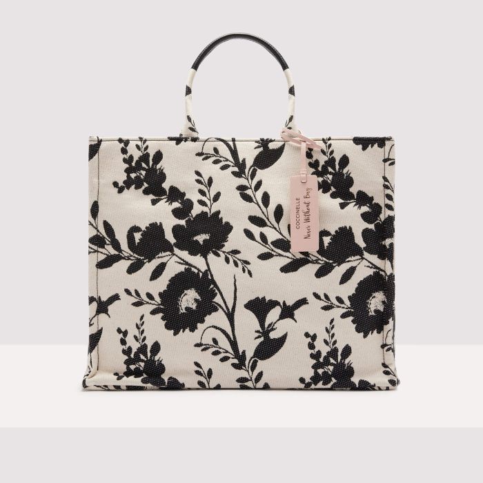 Never Without Bag Flower jacquard Large