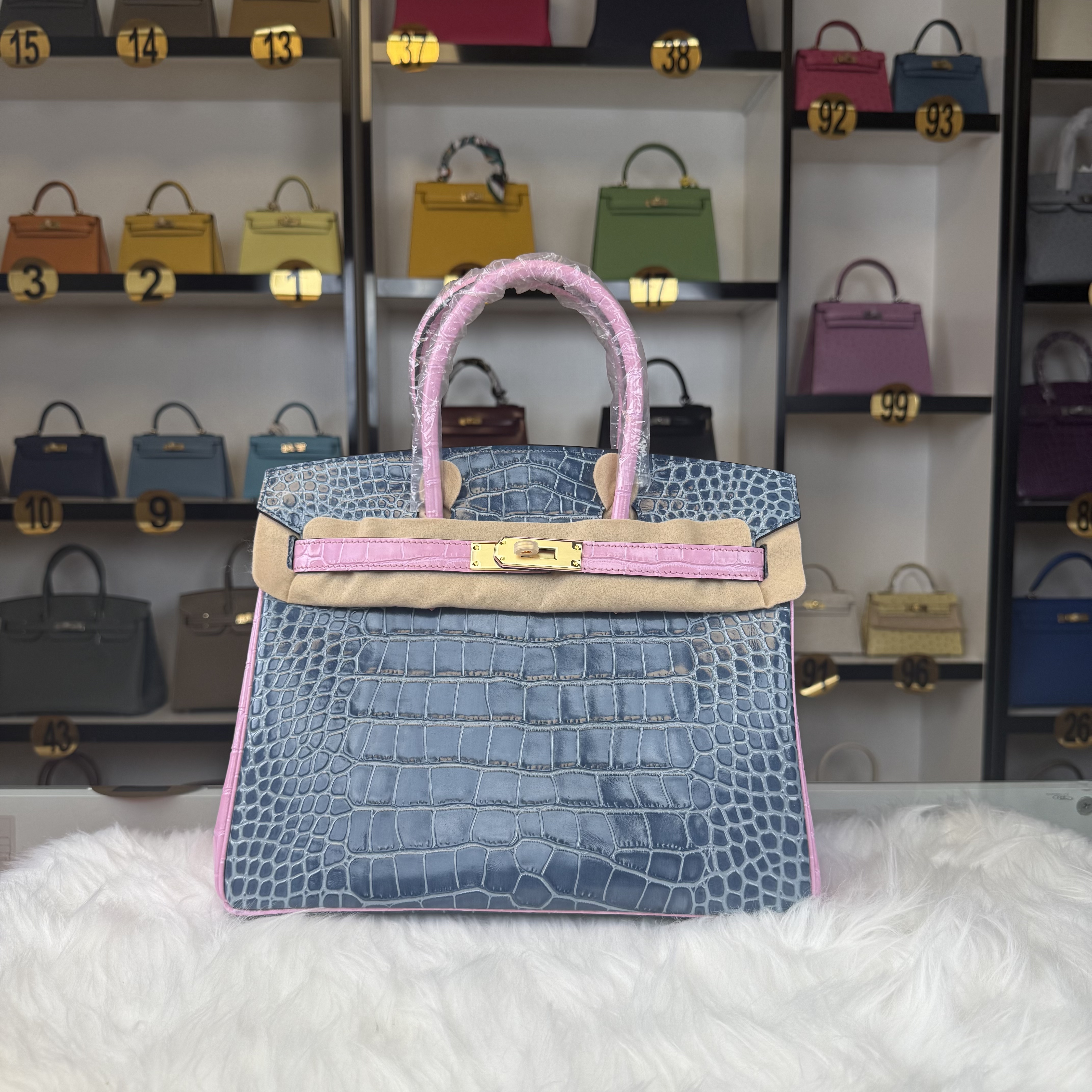 Crocodile embossed Birkin