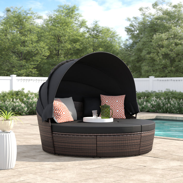 Wide Outdoor Wicker Patio Daybed - Bed Bath & Beyond