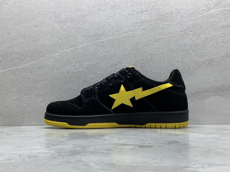 GT A Bathing Ape Bape Sk8 Sta Black Electric Yellow
