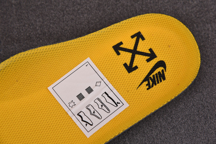 NIKE AIR FORCE 1 LOW OFF-WHITE UNIVERSITY GOLD METALLIC SILVER DD1876-700