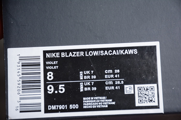 Nike Blazer Low sacai KAWS Purple Dusk DM7901-500