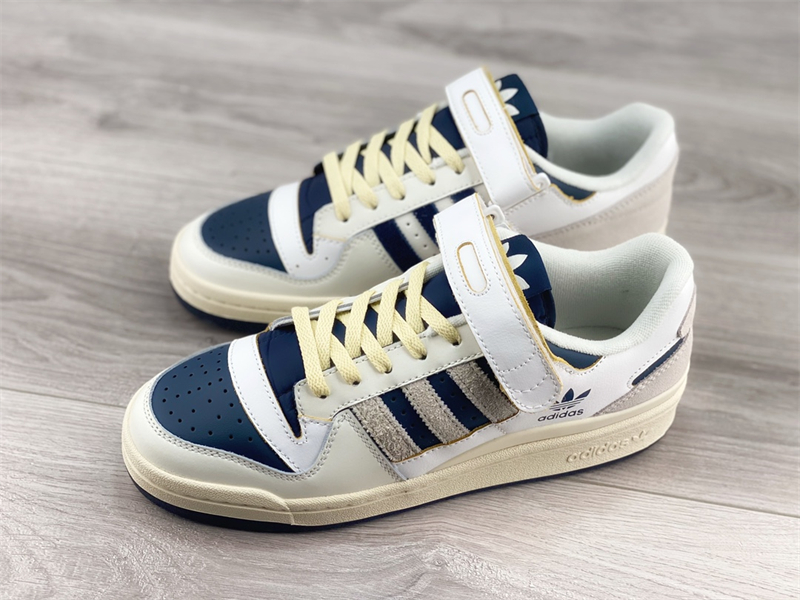 Adidas Forum 84 Low Delivers A Unique Mix Of Collegiate Navy And White GZ6427