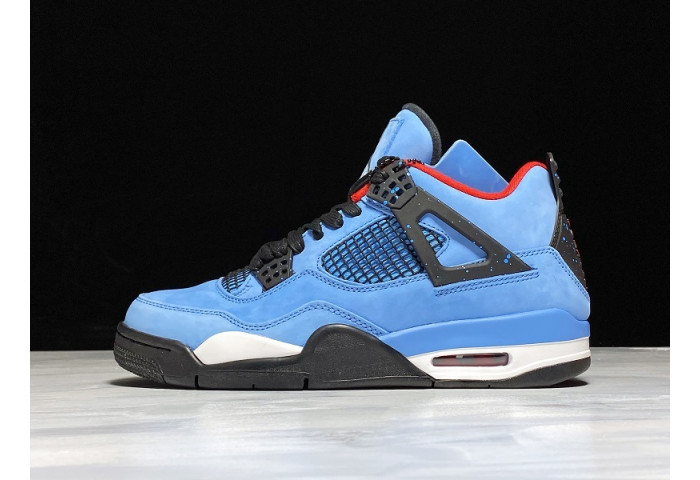 Travis Scott x Air Jordan 4 Houston Oilers University Blue 308497-406