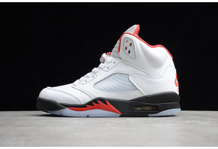 Air Jordan 5 Fire Red 2020 Silver Tongue DA1911-102