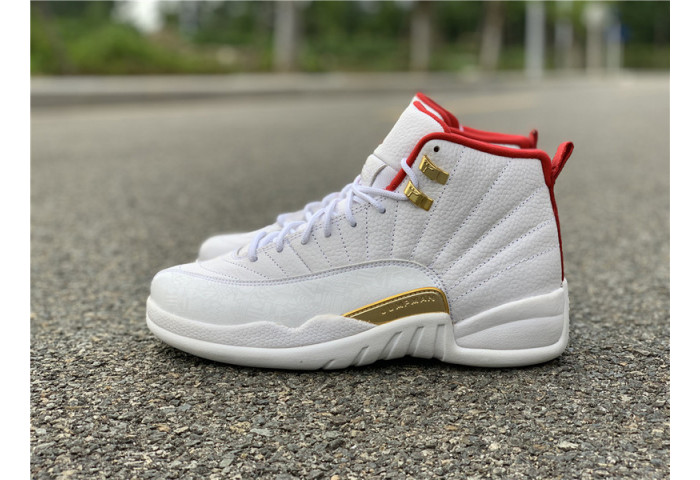 Air Jordan 12 FIBA White University Red 130690-107