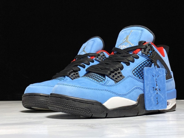 Travis Scott x Air Jordan 4 Houston Oilers University Blue 308497-406