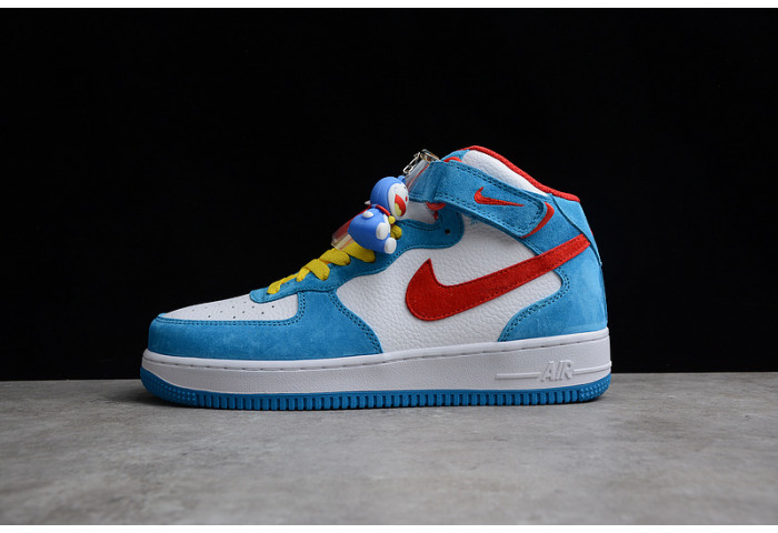 Nike Air Force 1 07 Mid Doraemon White Blue Red Yellow GB1236-160