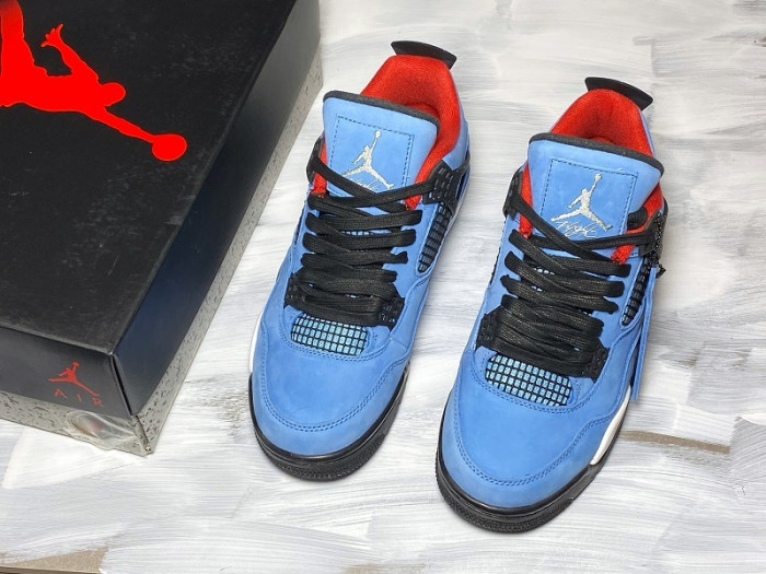 Travis Scott x Air Jordan 4 Houston Oilers University Blue 308497-406