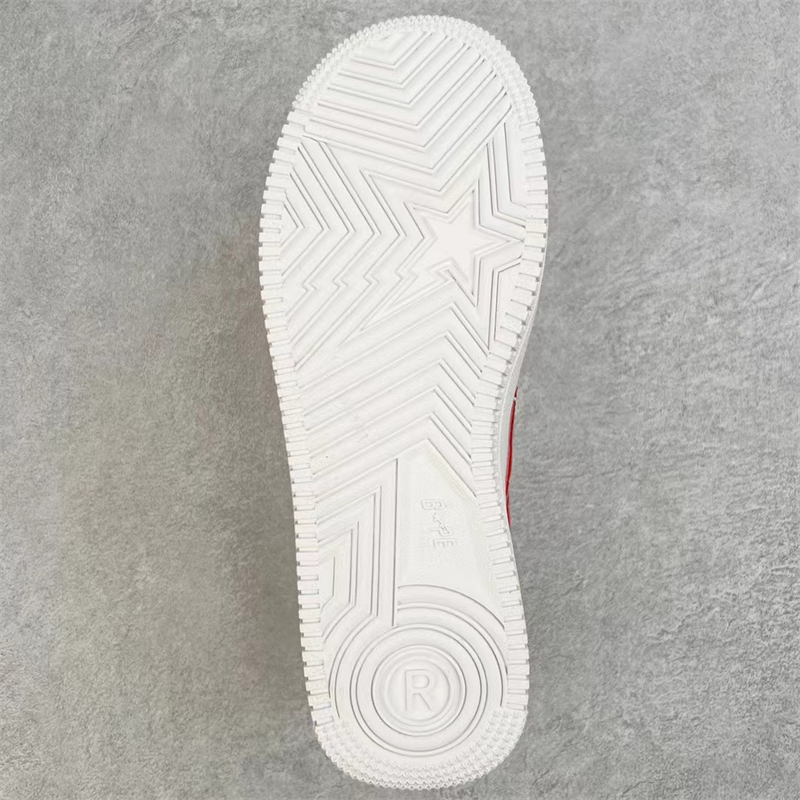 A Bathing Ape Bape Sta Low Shark White 1F70-191-004RED