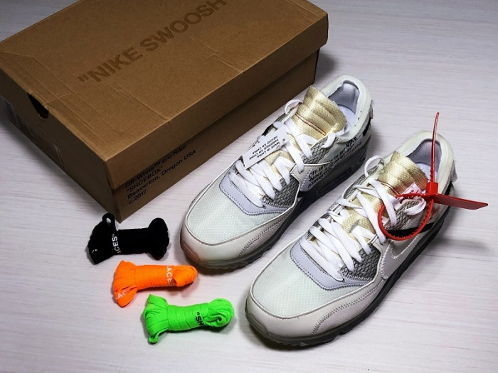 OFF-WHITE x Nike Air Max 90 Sail Muslin Virgil Abloh AA7293-100