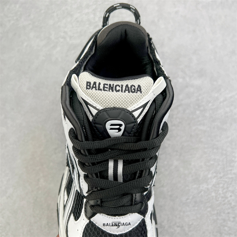 Balenciaga Runner Nylon Mesh Sneakers Black & White 677402W3RB29010