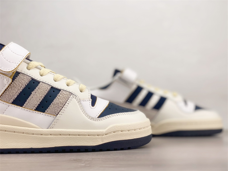 Adidas Forum 84 Low Delivers A Unique Mix Of Collegiate Navy And White GZ6427