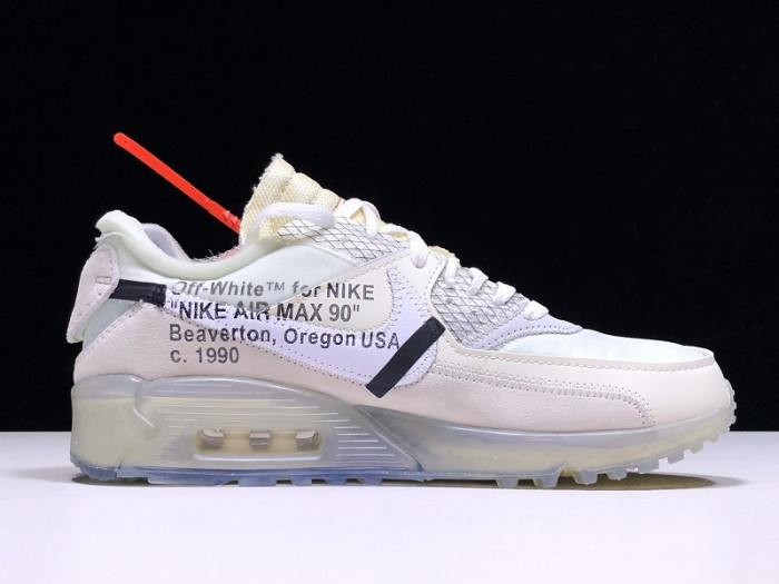 OFF-WHITE x Nike Air Max 90 Sail Muslin Virgil Abloh AA7293-100
