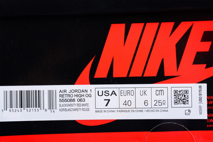 AIR JORDAN 1 HIGH OG BRED PATENT 555088-063