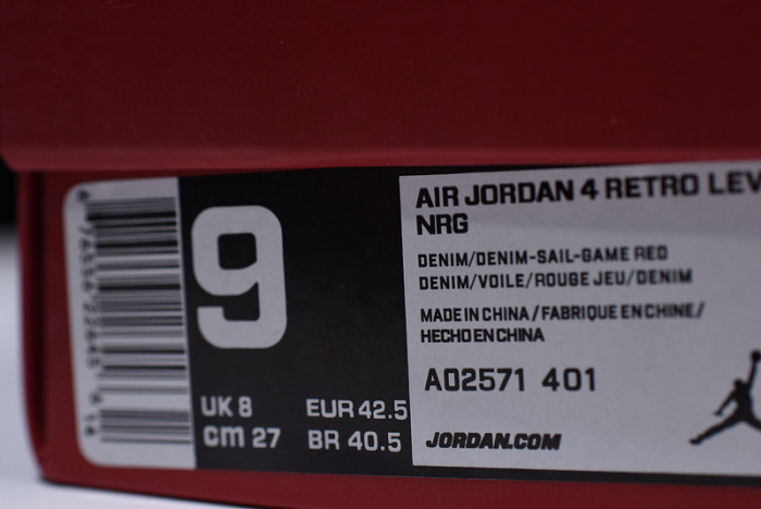 Levis x Nike Air Jordan 4 Denim AO2571-401