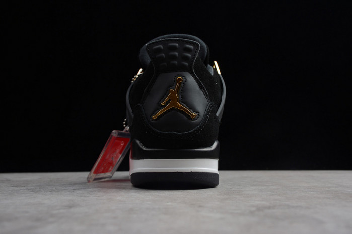 Air Jordan 4 Royalty Black/Metallic Gold-White mens 308497-032