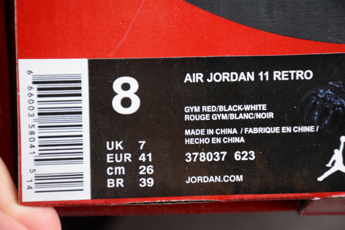 Air Jordan 11 RetroGym Red 378037-623