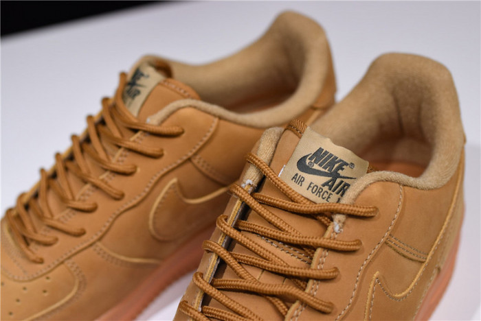 Nike Air Force 1 07 WB Flax/Flax-Gum Wheat Basketball Shoes AA4061-200