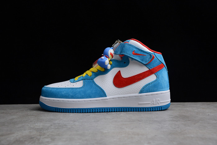 Nike Air Force 1 07 Mid Doraemon White Blue Red Yellow GB1236-160