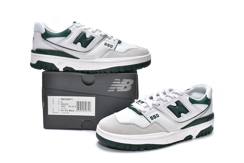 Get New Balance 550 White Green BB550WT1