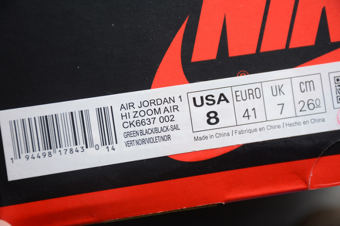 AIR JORDAN 1 HIGH ZOOM RAGE GREEN CK6637- 002