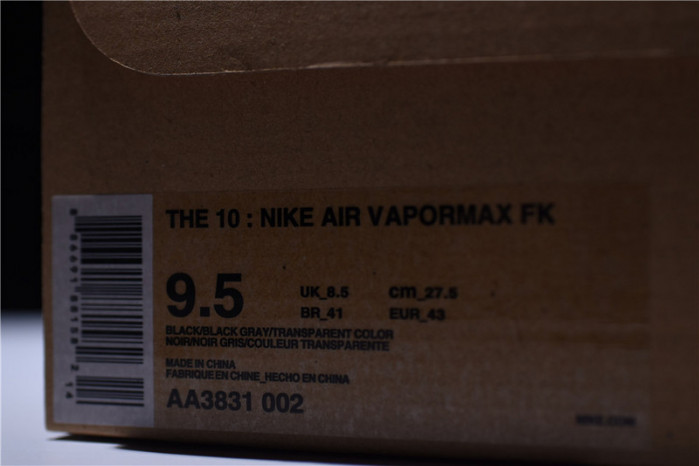 Off-White x Nike Air VaporMax FK Black AA3831-002