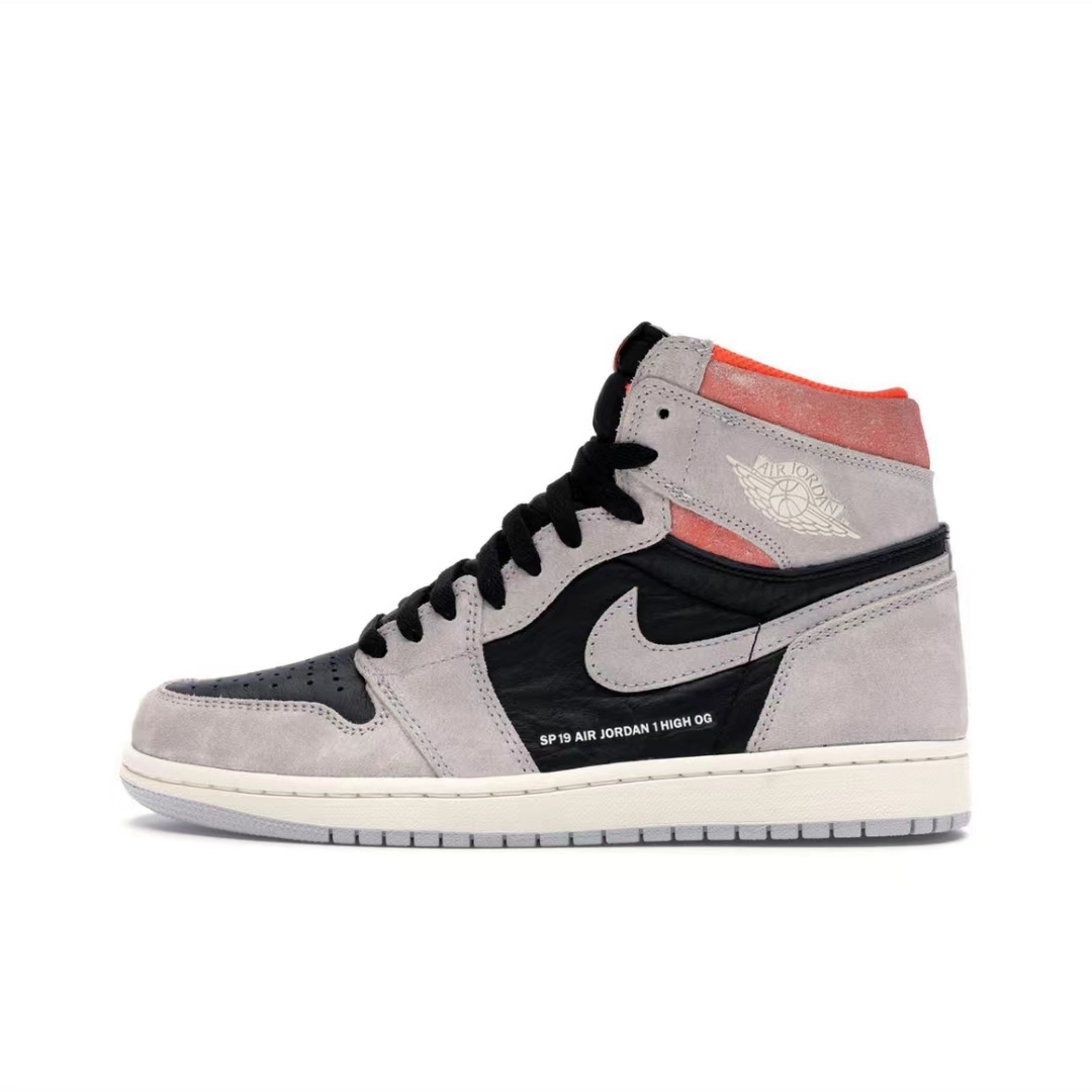 Air Jordan 1 Neutral Grey Hyper Crimson 555088-018