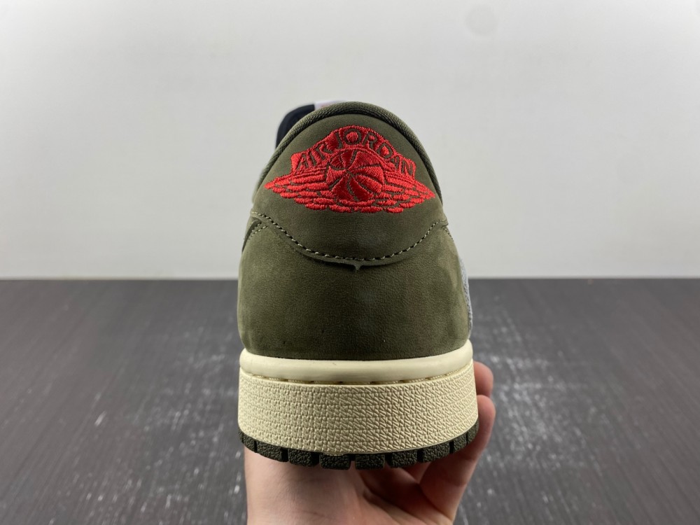 Black/Olive” Travis Scott x Jordan 1 Low