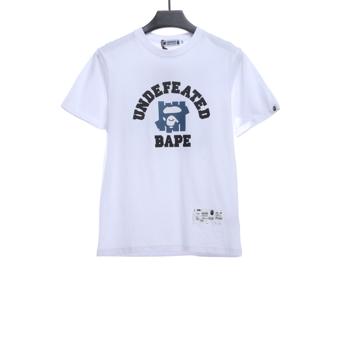 BAPE co-signed UDF camouflage five-bar short sleeves