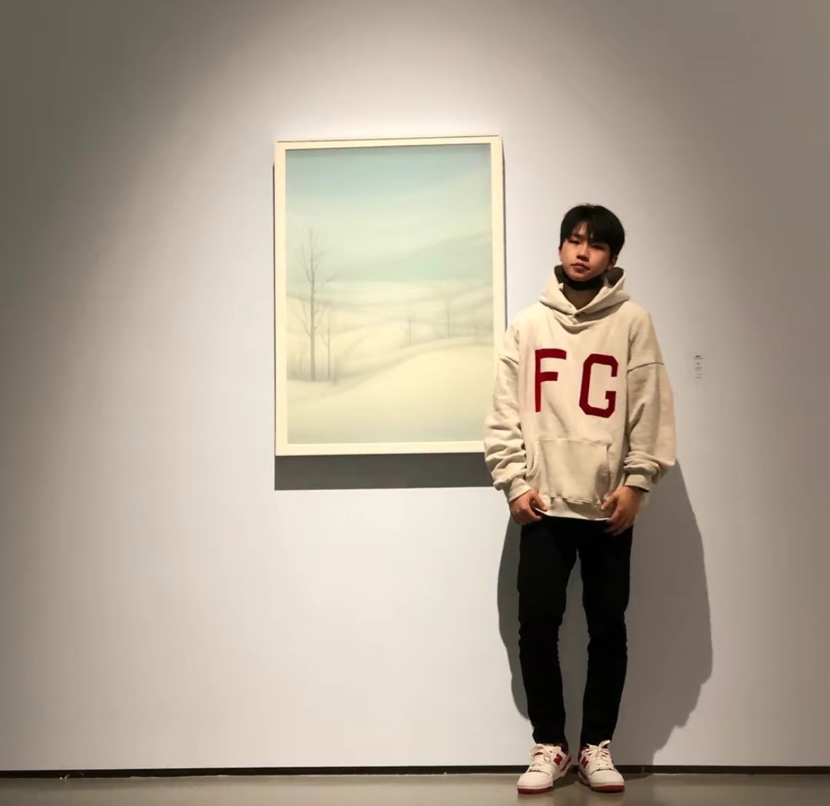 FOG large LOGO red flocked hoodie