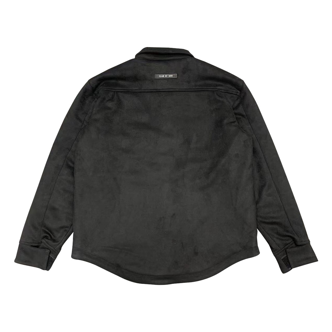 Fear of God F0G Heavyweight and Superb Black Suede Shirt Jacket