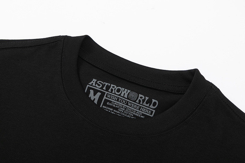 Travis Scott Cactus Jack Astroworld Staff head printing short sleeves