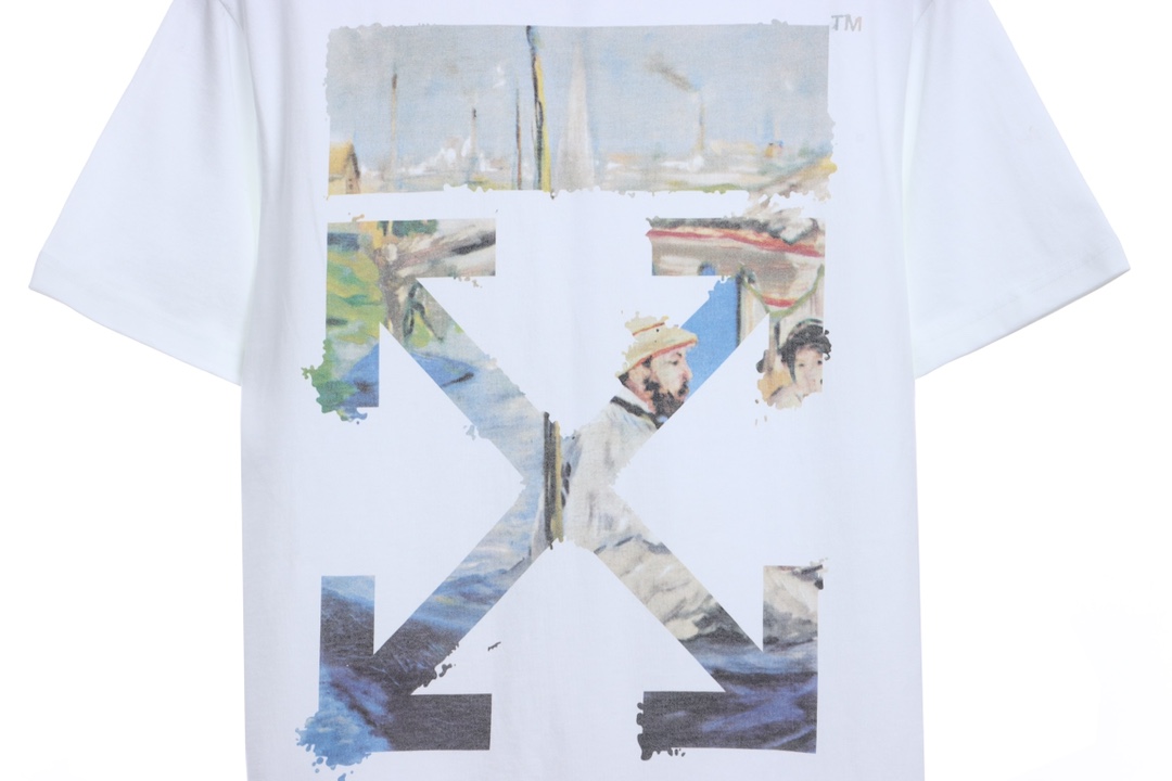 OW oil painting printing short sleeves