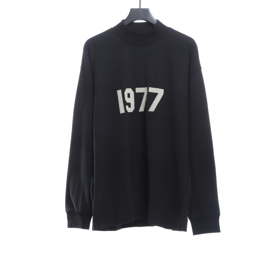 Fear of god  1977 flocking print long-sleeved T