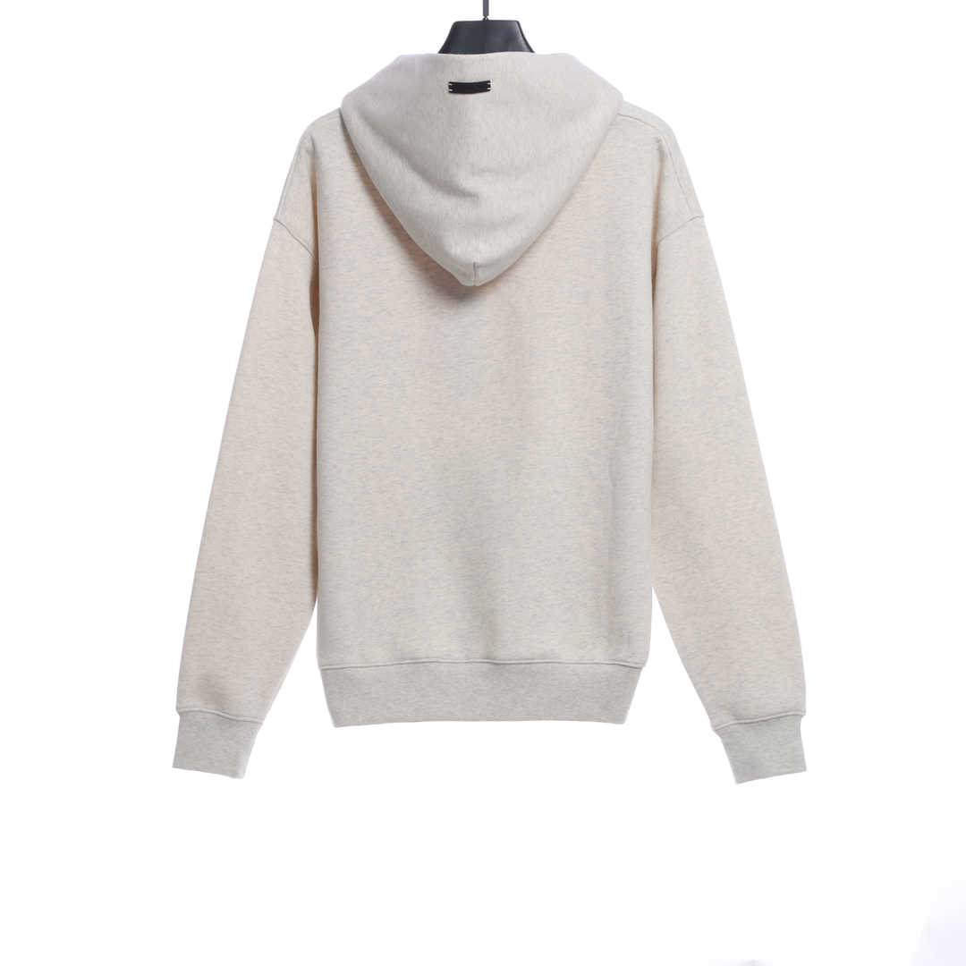 FOG large LOGO red flocked hoodie