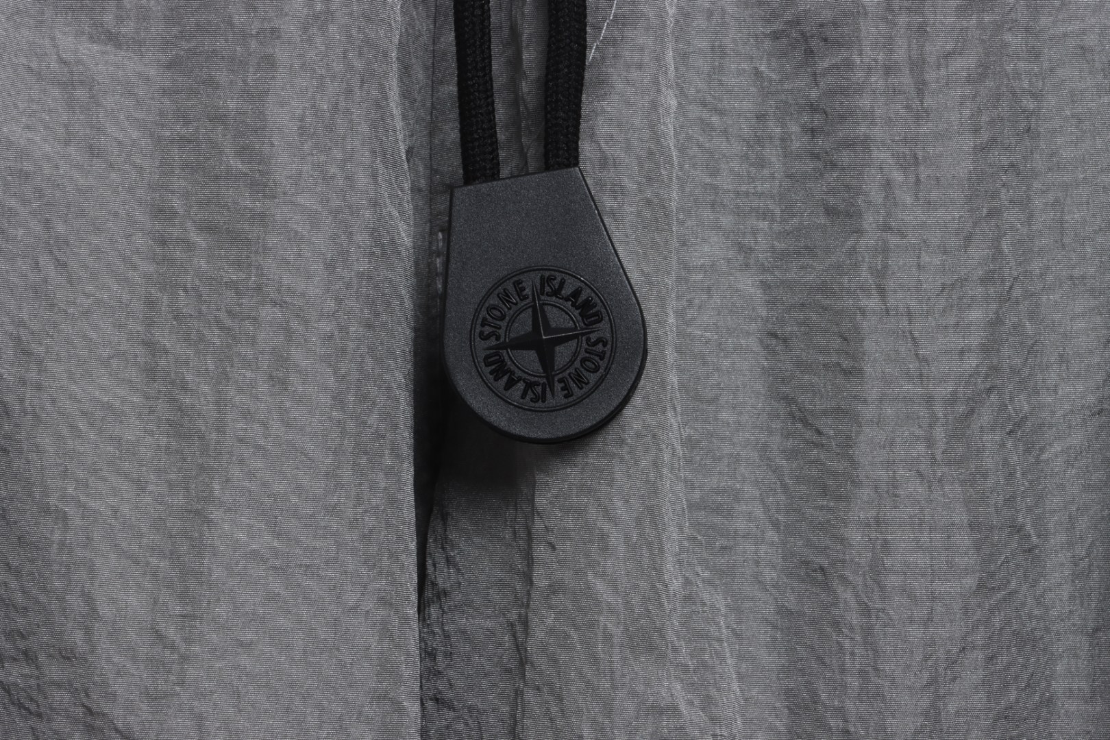 Stone Island Side compass large embroidered shorts gray