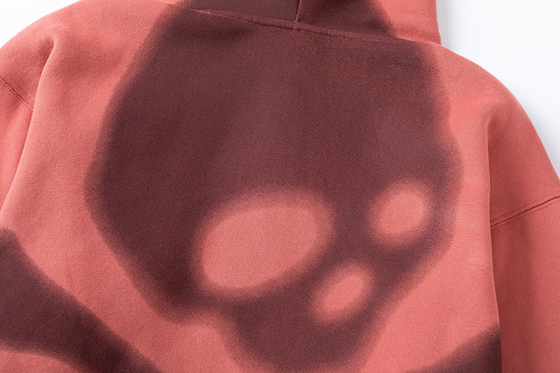 Travis Scott Cactus Jack xMMJ Skull Zip Up Mauve Hoodie