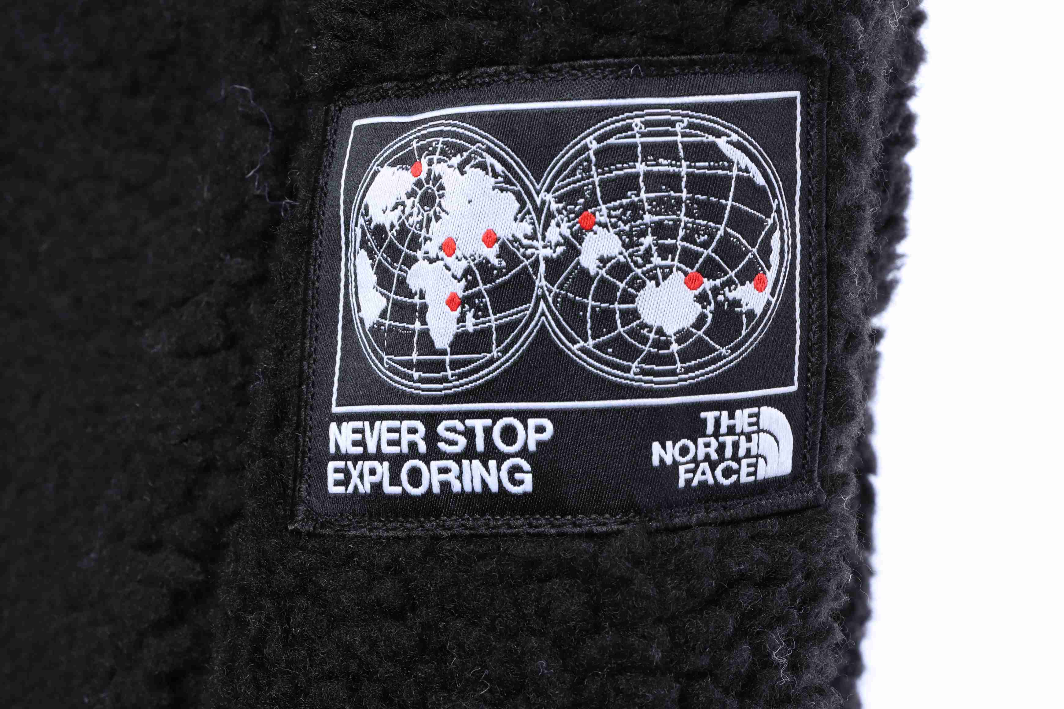 The North Face Double Laminated Sherpa White Zip Jacket