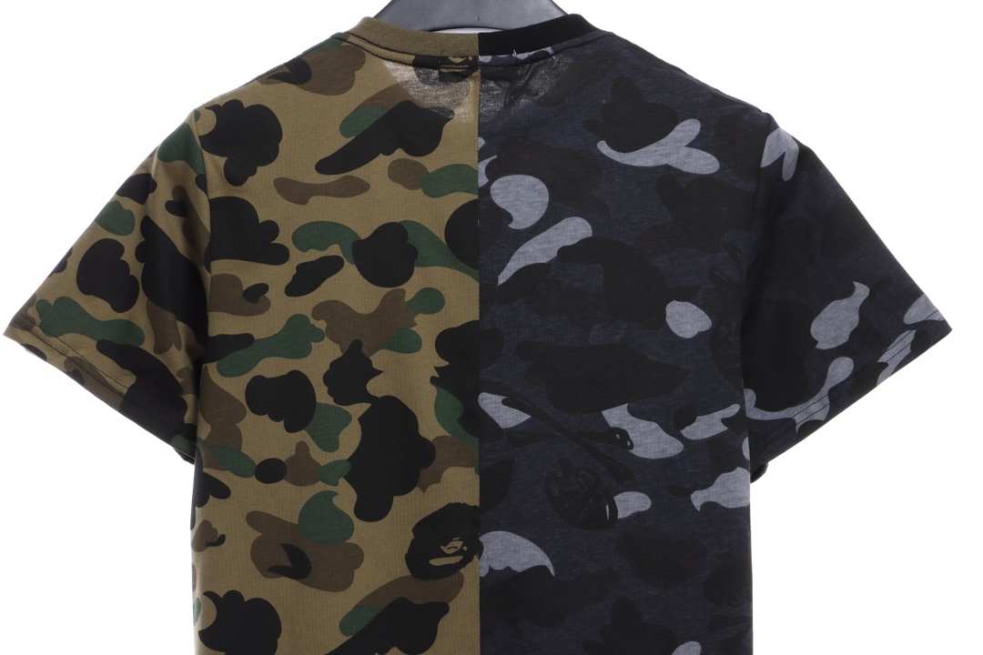 BAPE color matching camouflage shark mouth print short sleeves