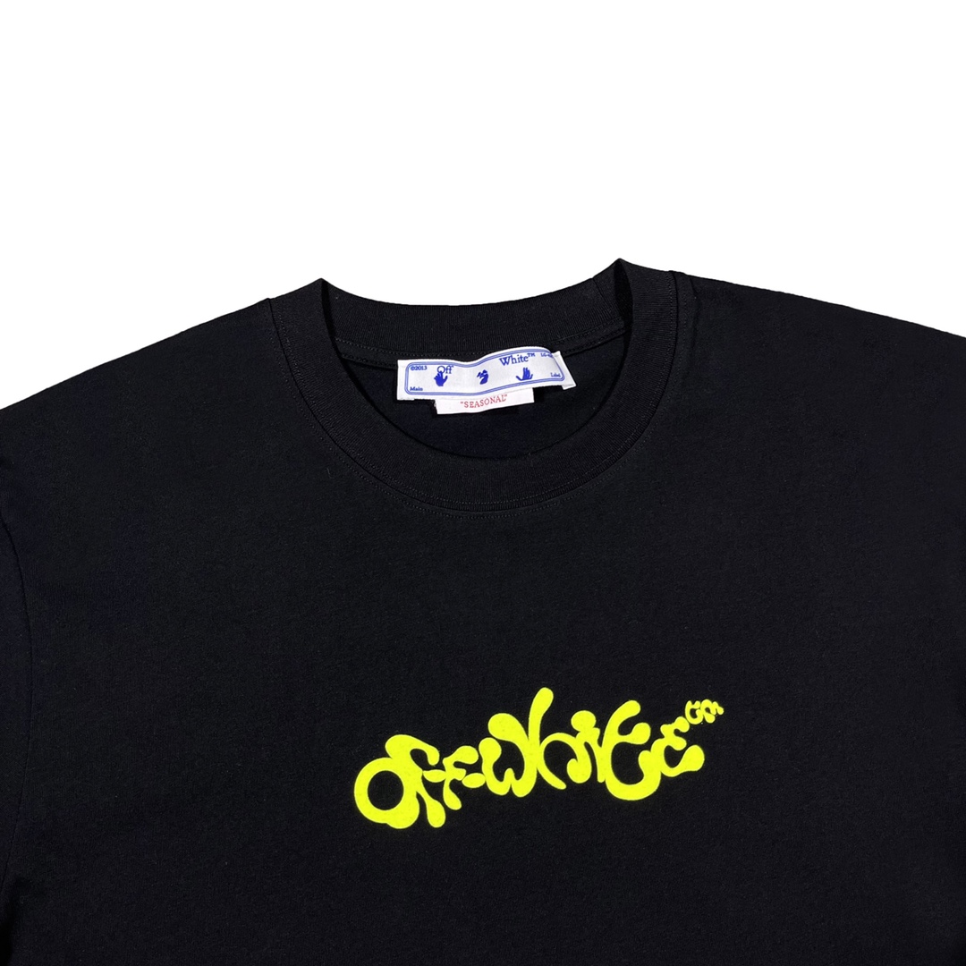 Ow yellow letter arrow short sleeves