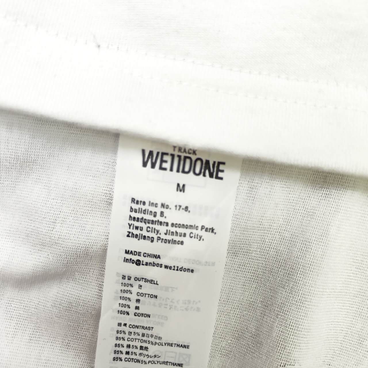 WE11D0NETRACK Sea wave with three stripes T-Shirt