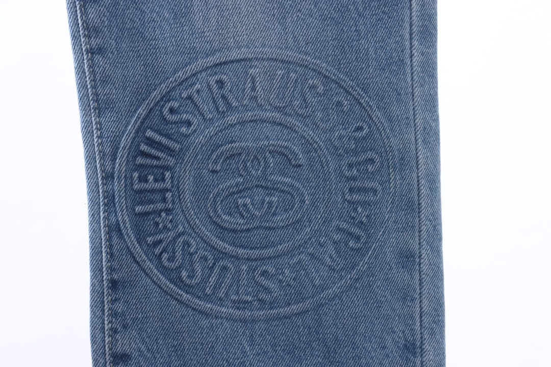 Stuart co-signed Levi's 150th anniversary embossed denim trousers