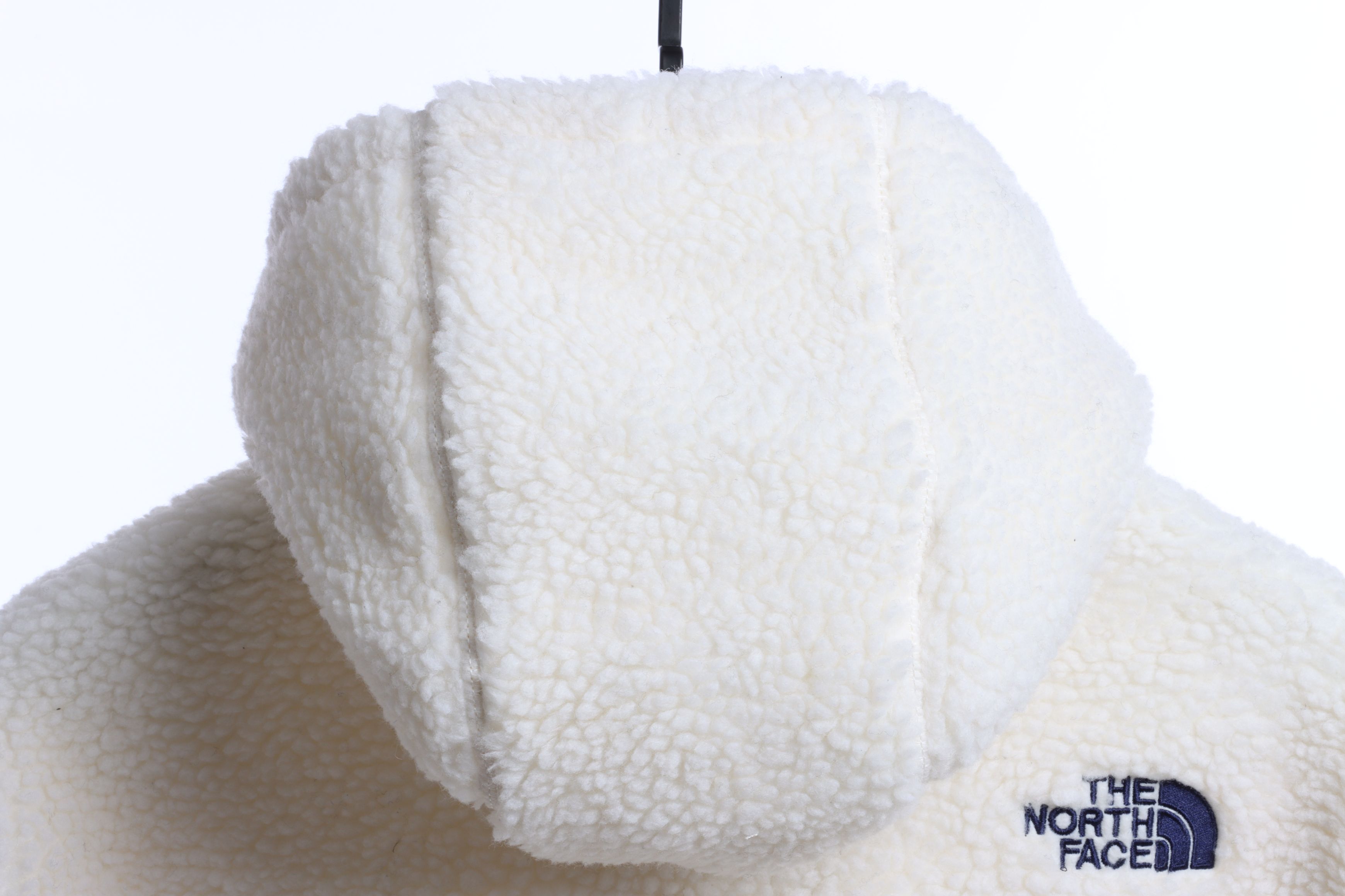 The North Face Double Laminated Sherpa White Zip Jacket