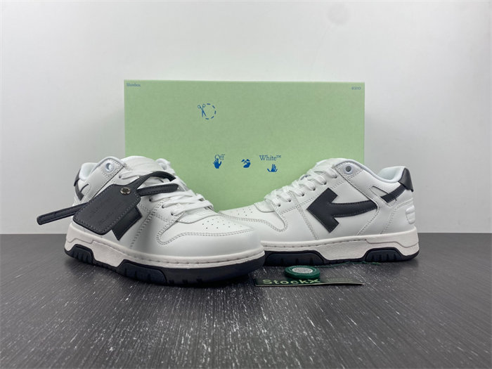 OFF-WHITE Out Of Office OOO 30 MM Low Tops Black White Blue OMIA189C99LEA0010110