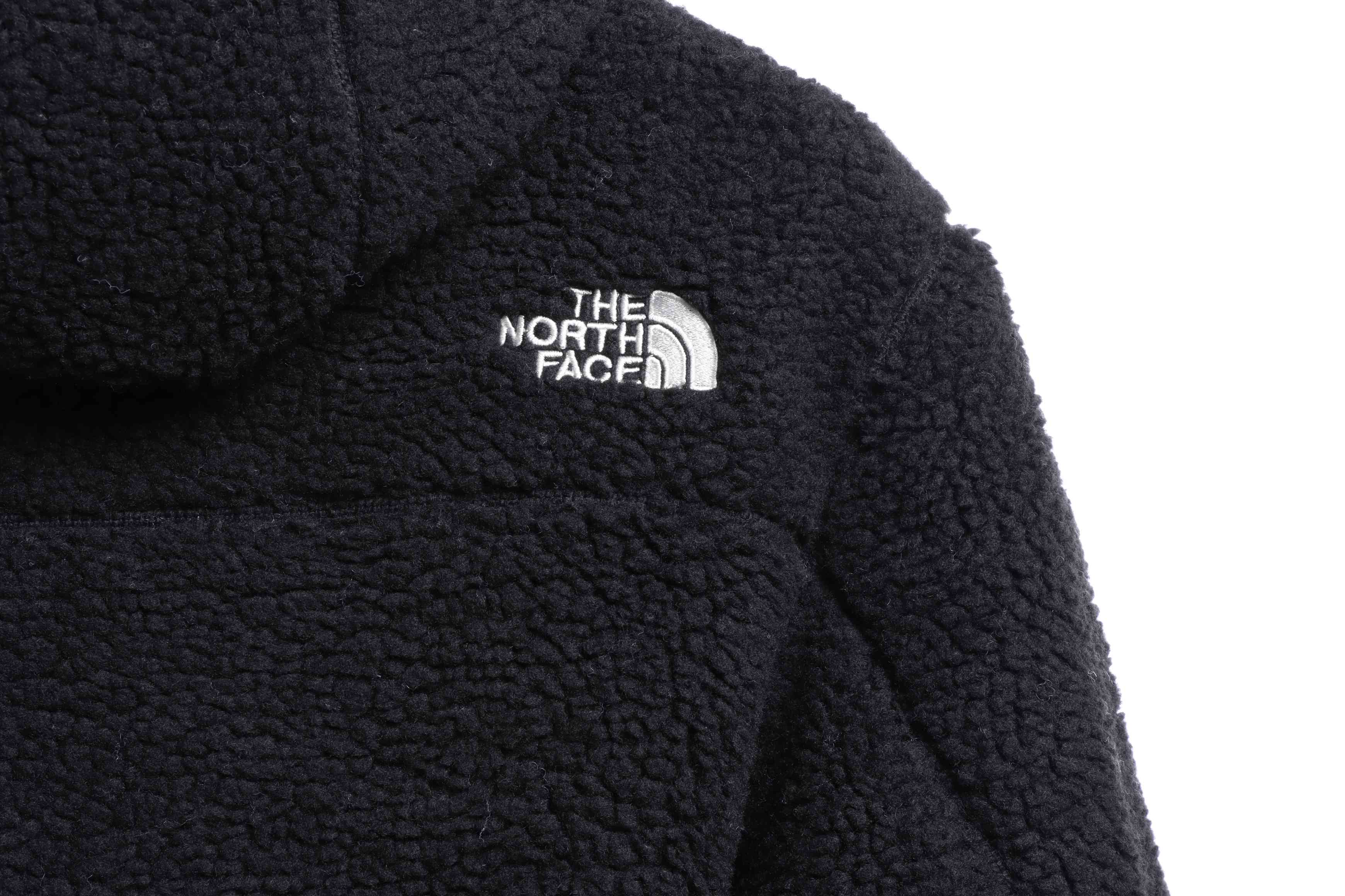 The North Face Double Laminated Sherpa White Zip Jacket