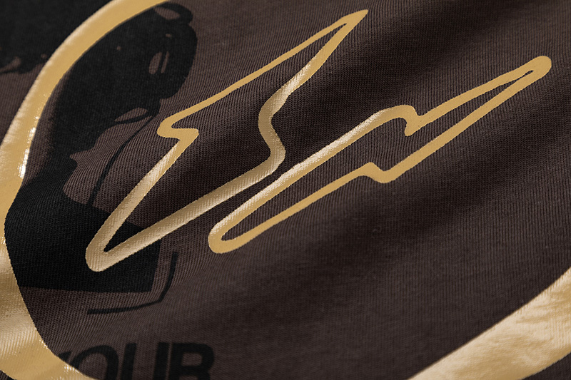 Travis Scott Joint model Hiroshi Fujiwara DJ face printing short sleeves